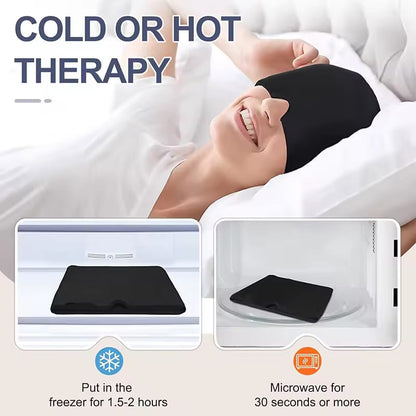 Migraine Relief Cap, Soothing Headache Ice Face Mask Products, Hot and Cold Therapy.