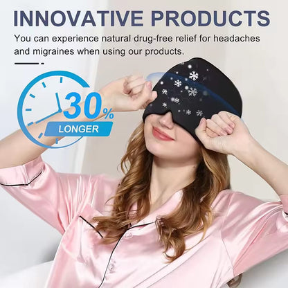 Migraine Relief Cap, Soothing Headache Ice Face Mask Products, Hot and Cold Therapy.