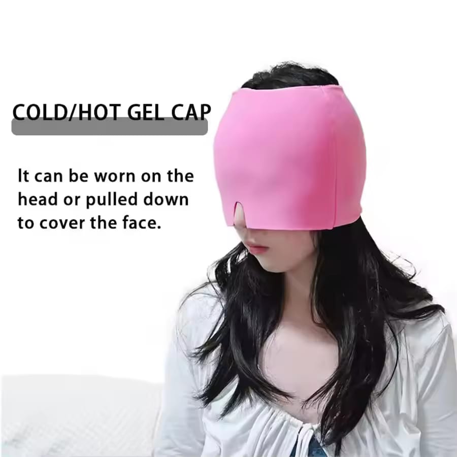 Migraine Relief Cap, Soothing Headache Ice Face Mask Products, Hot and Cold Therapy.